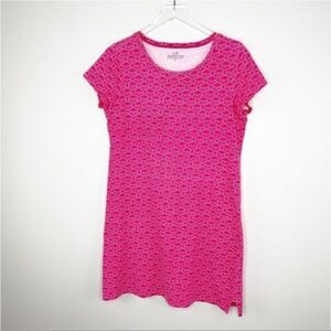 Vineyard Vines Size S Pink Whale Tail Print‎ T-Shirt Dress NWOT
